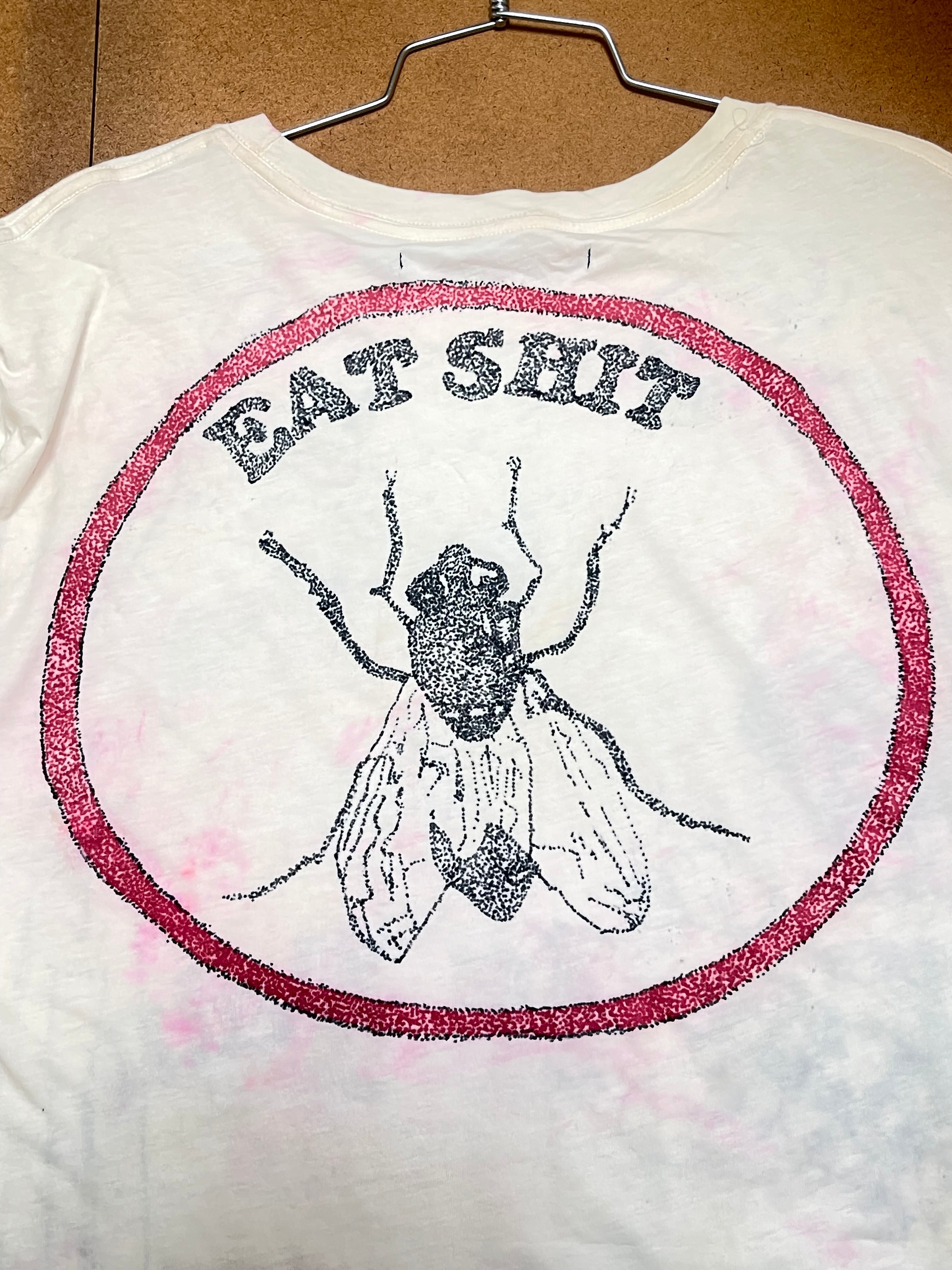 1:1 Hand Drawn EAT SHIT - VNTG WHITE TEE
