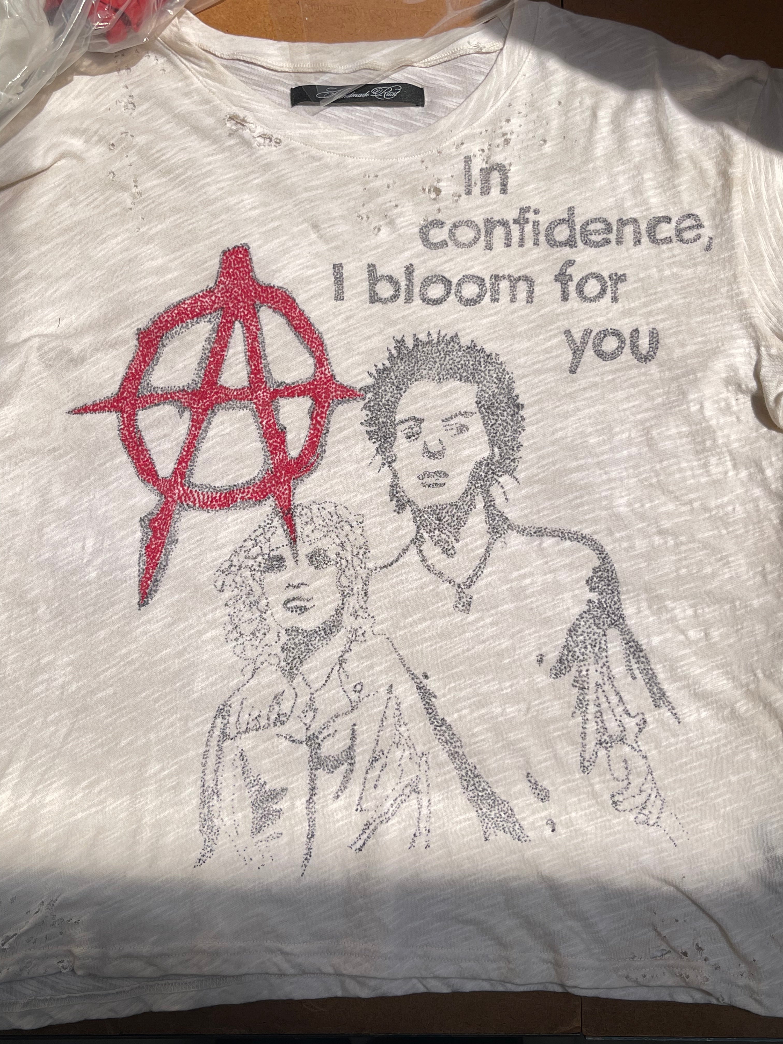 1:1 Hand Drawn Vicious - VNTG WHITE TEE