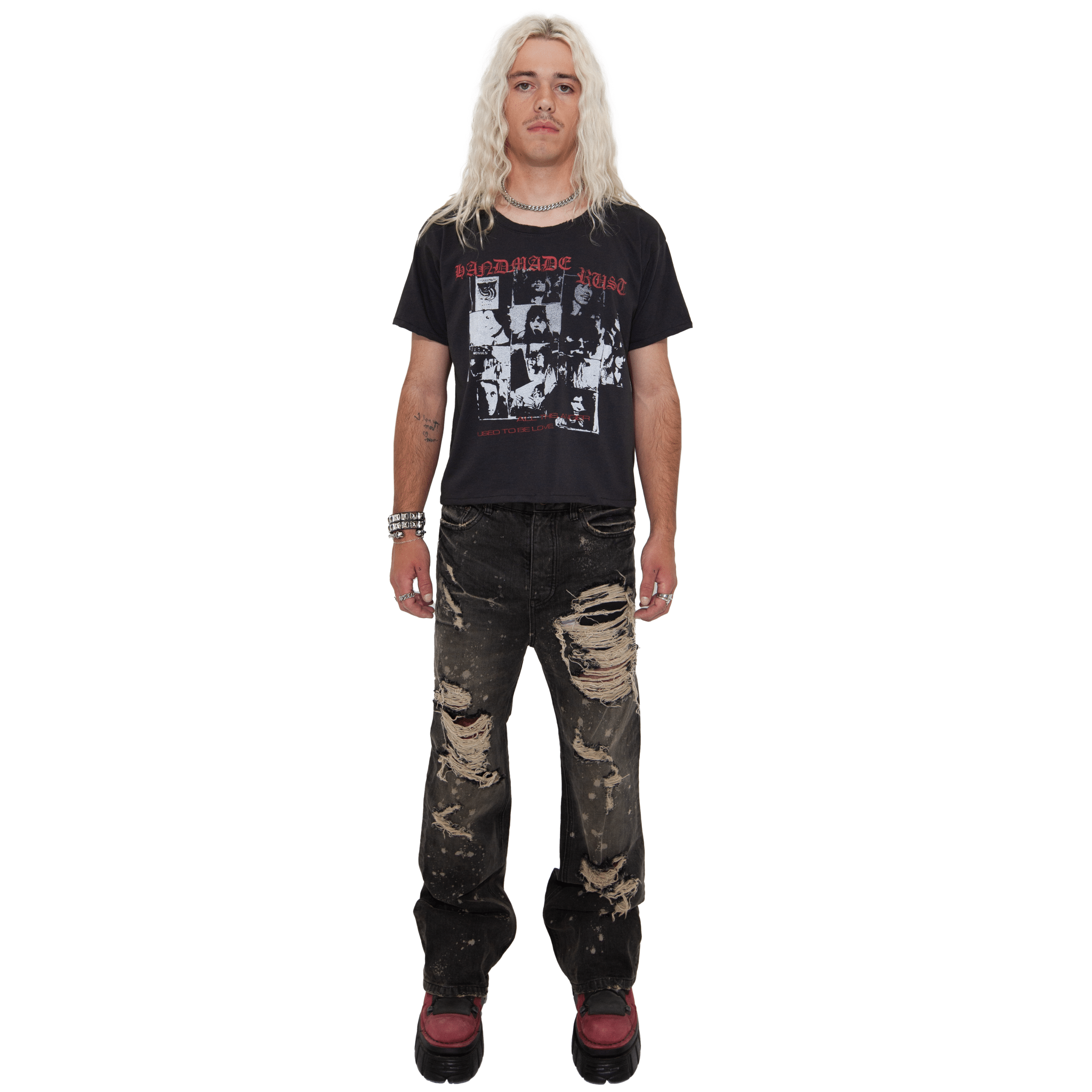 Amor - TEE BLK - Handmade Rust