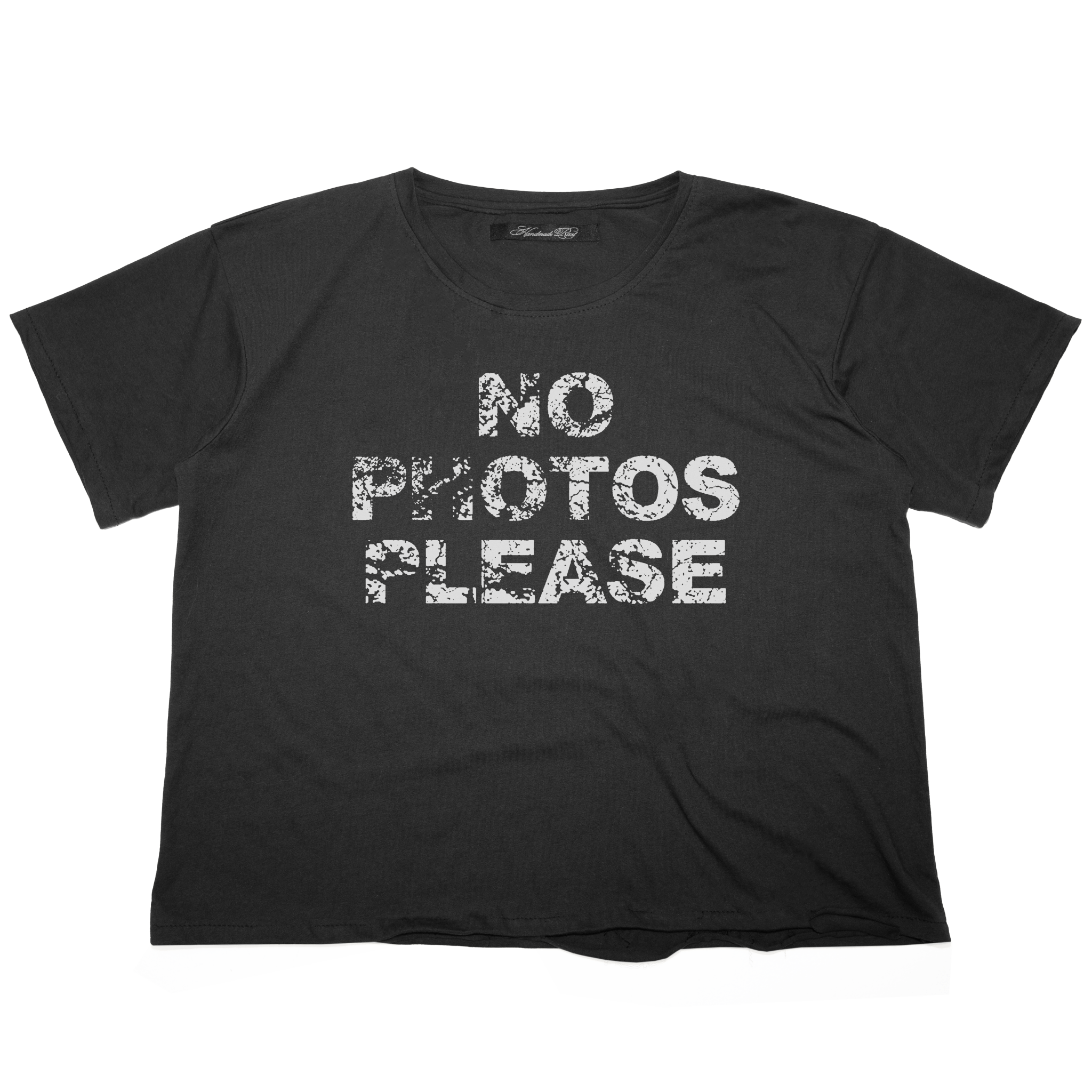 No Photos - VNTG blk TEE - Handmade Rust