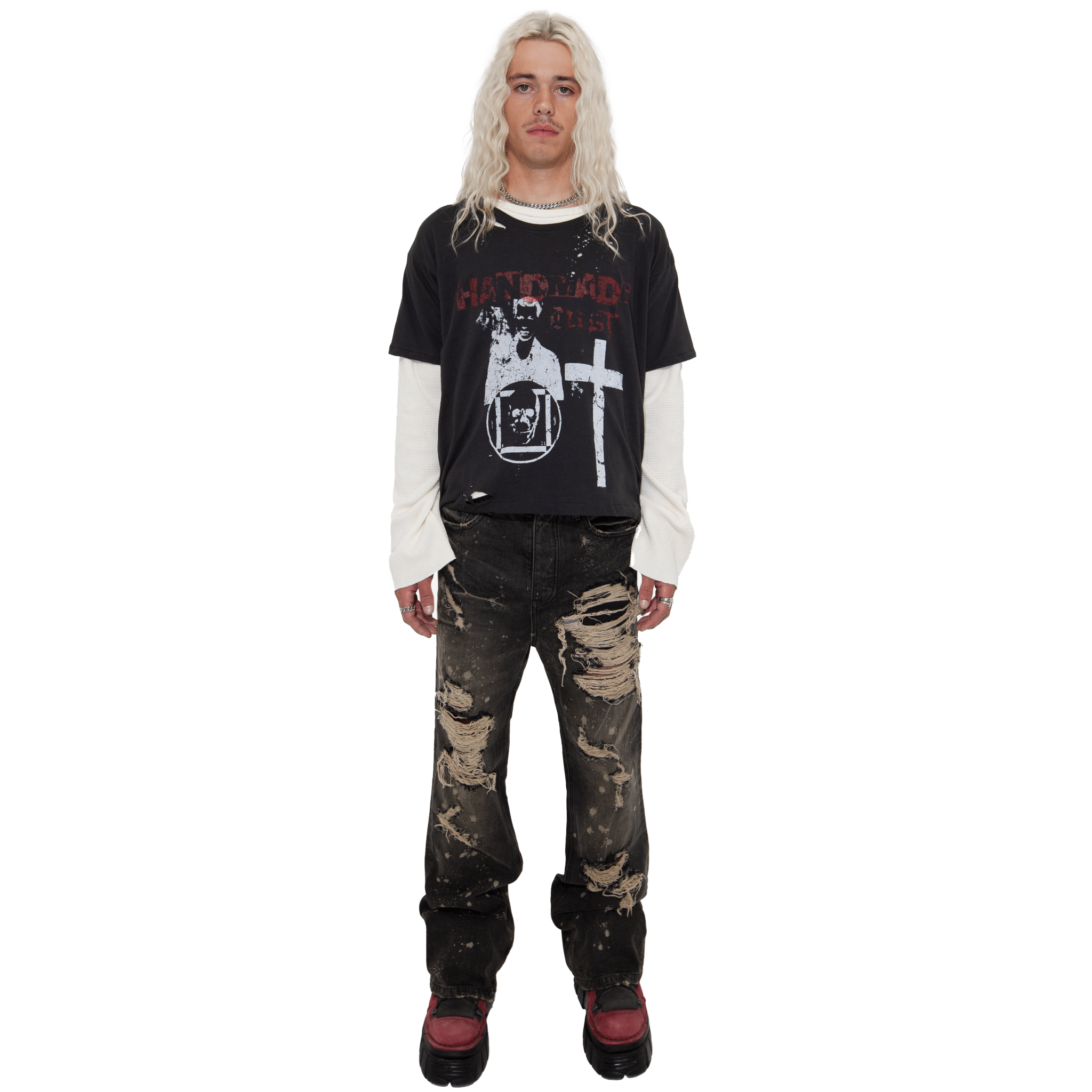 Ramone - TEE BLK - Handmade Rust