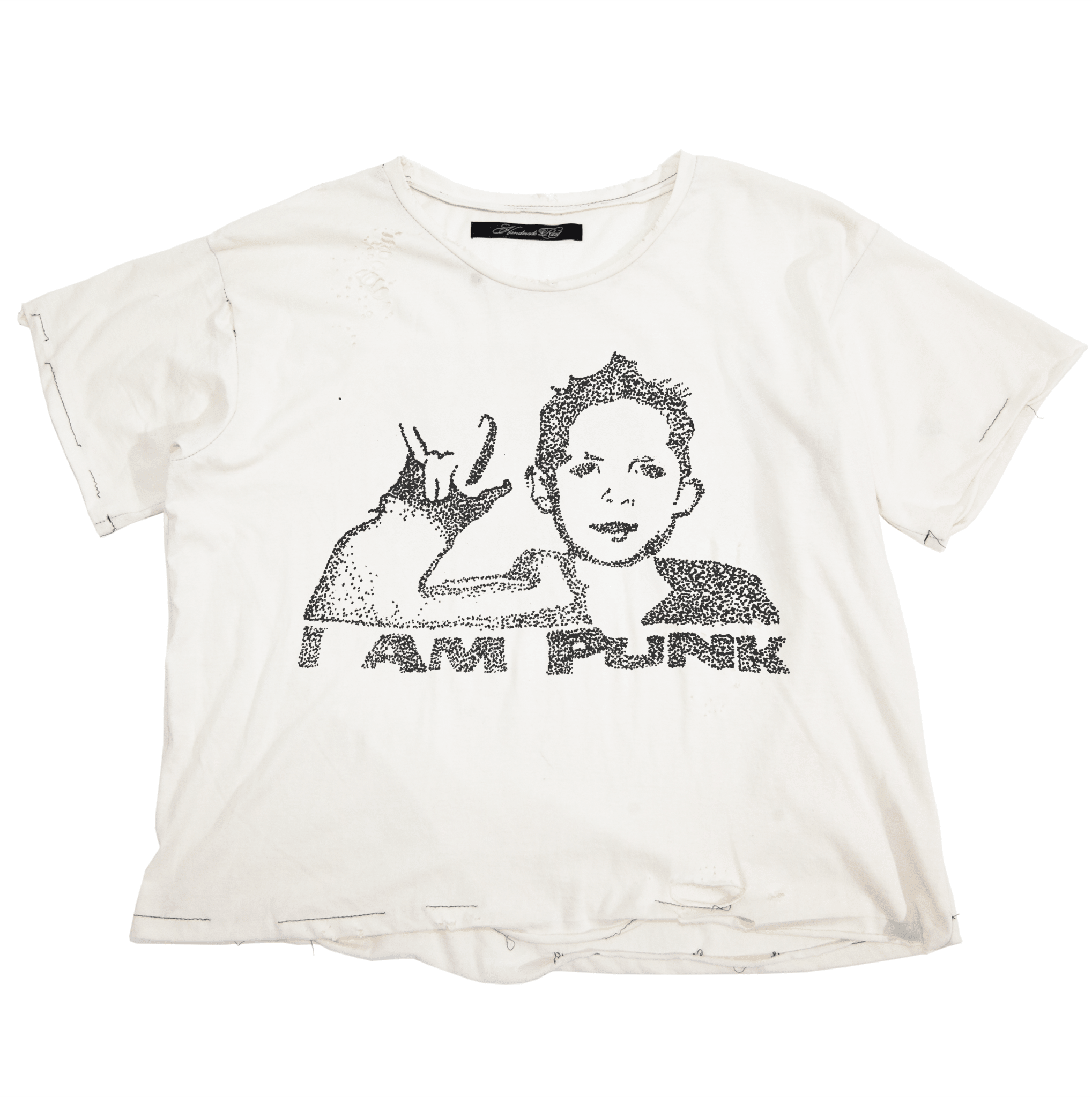 Real Me - VNTG WHITE TEE - Handmade Rust